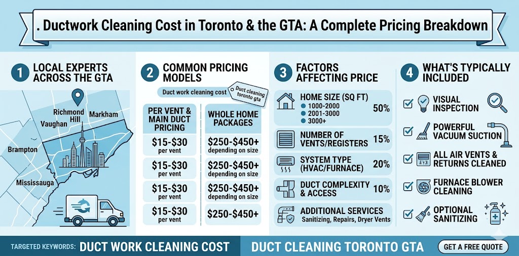 Ductwork Cleaning Cost in Toronto GTA
