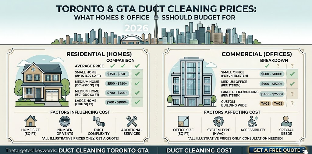 Toronto & GTA Duct Cleaning Prices