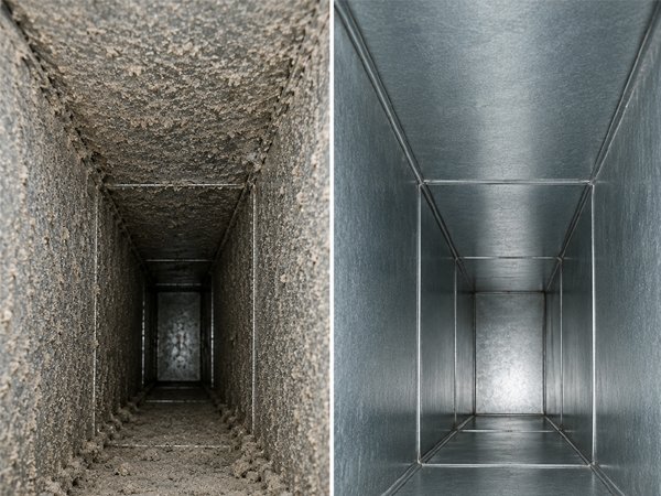 Before and After Air Duct Cleaning Results by Cora